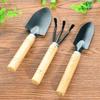 3-Piece Mini Gardening Tool Set Iron Steel Hand Trowel Transplant Spade Rake Suitable for Succulent Bonsai Indoor Plants Miniature Landscape Creation