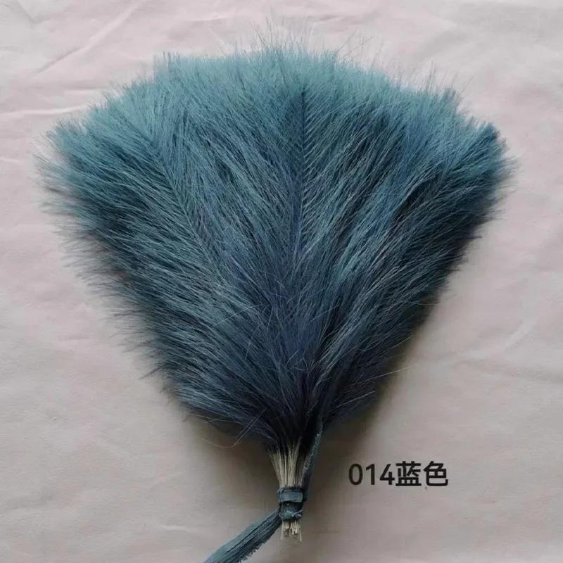 

10/20 шт. Искусственная пампасная трава, имитация перьев, праздничный свадебный реквизит, тростниковые волосы, украшение для дома, цветочная композиция 10PCS синий