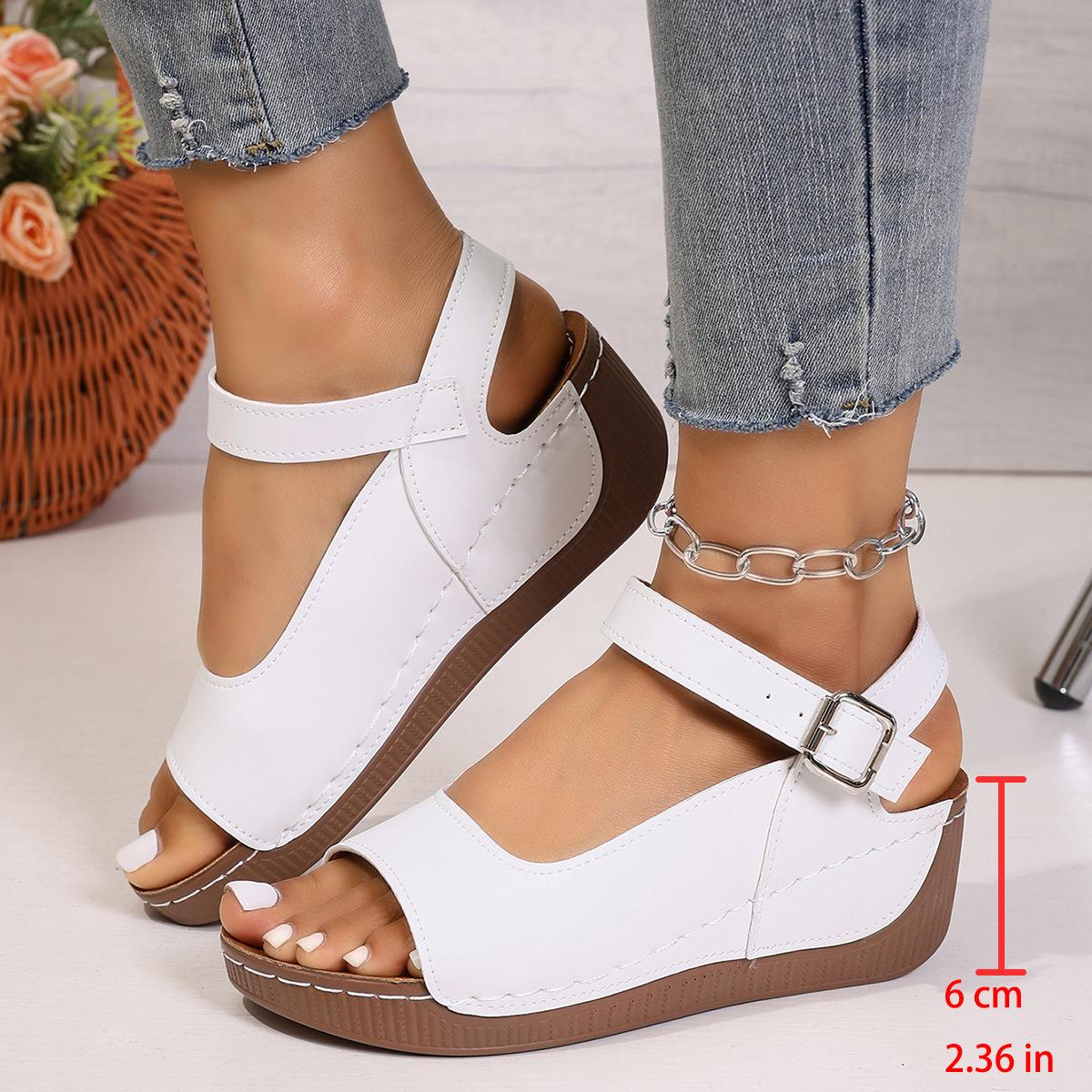 High-top Women s Shoes, Breathable Shoes, Wedge Heels, Sandals 36 белый