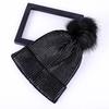 2024 Hot Gold Silver Beanies Woolen Hat Female Autumn Winter Students Warm Woolen Knit Hat Reflective Beanies