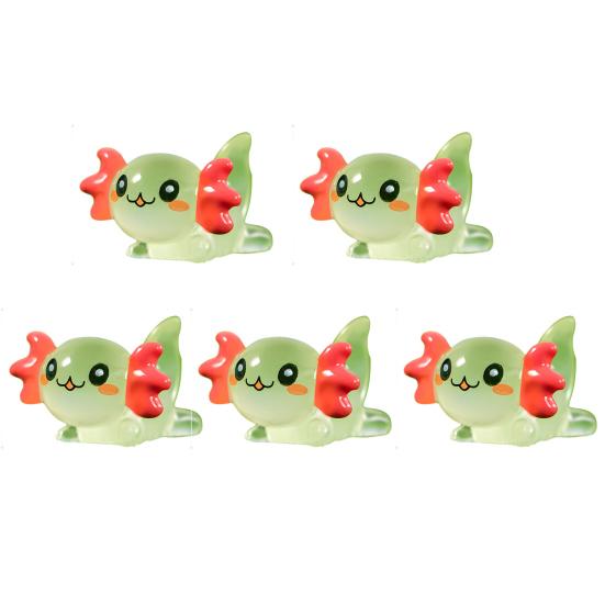 5 sztuk realistyczny żywy wygląd smok ozdoba mała dekoracyjna mini świecąca ozdoba smok żywica światło-up rzemiosło