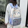 Large Capacity Cartoon Ita Bag Embroidery Student School Bag Transparent Pocket Itabag  Female