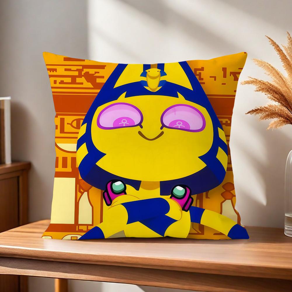 Zone Comfortable Soft Pillow C-Crossing Case Animal for Sofa Living Ankha Room Home Office Decor Protective Covers GAME S-snooty