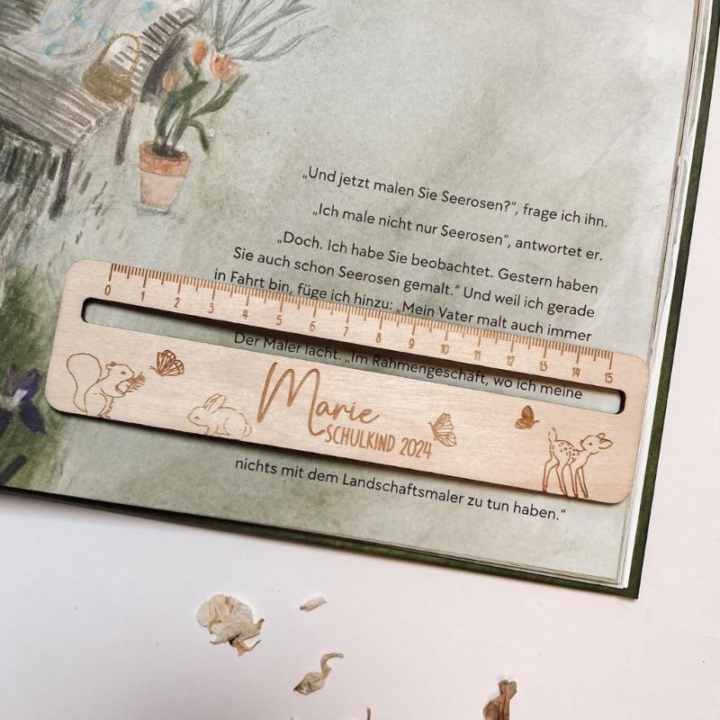 Children Learning Ruler Wood Reading Ruler Wood Drawing Ruler for Kids Students Reading Measuring Classroom Learning Aid