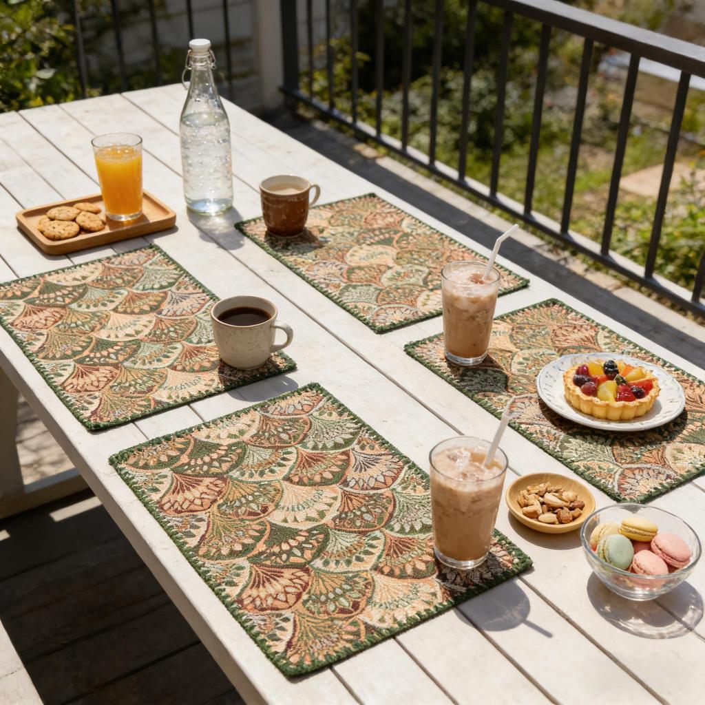 12x18 Inch Washable Cotton Linen Non-Slip Dining Mats Reusable Easy Clean Home Kitchen Party Decor Placemats