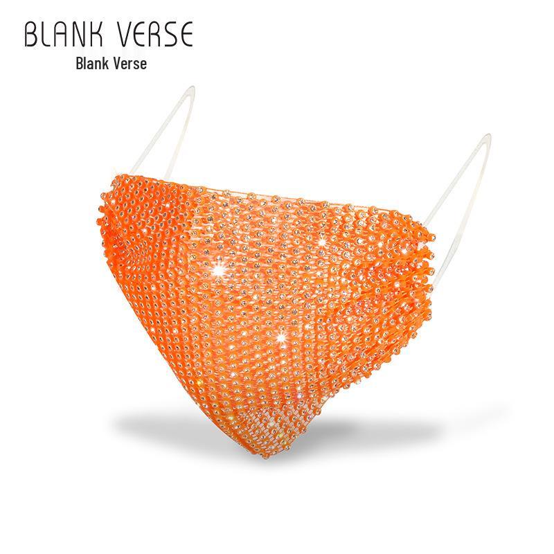 Trendy Rhinestone Face Mask - Vibrant Summer Collection