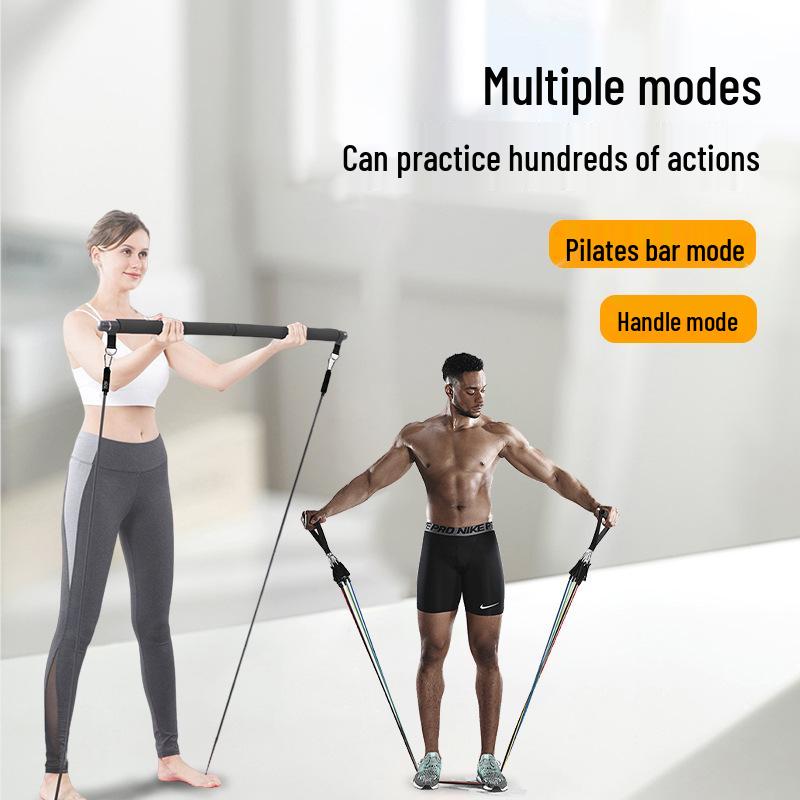 Professional TPE Resistance Band & Push-Pull Bar Set for Fitness and Yoga - Multifunctional Exercise and Auxiliary Elastic Rope