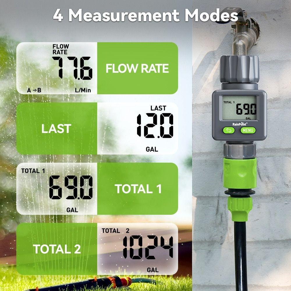 Automatic Water Flow Meter High Precision Water Meter  Outdoor Garden Hose Watering