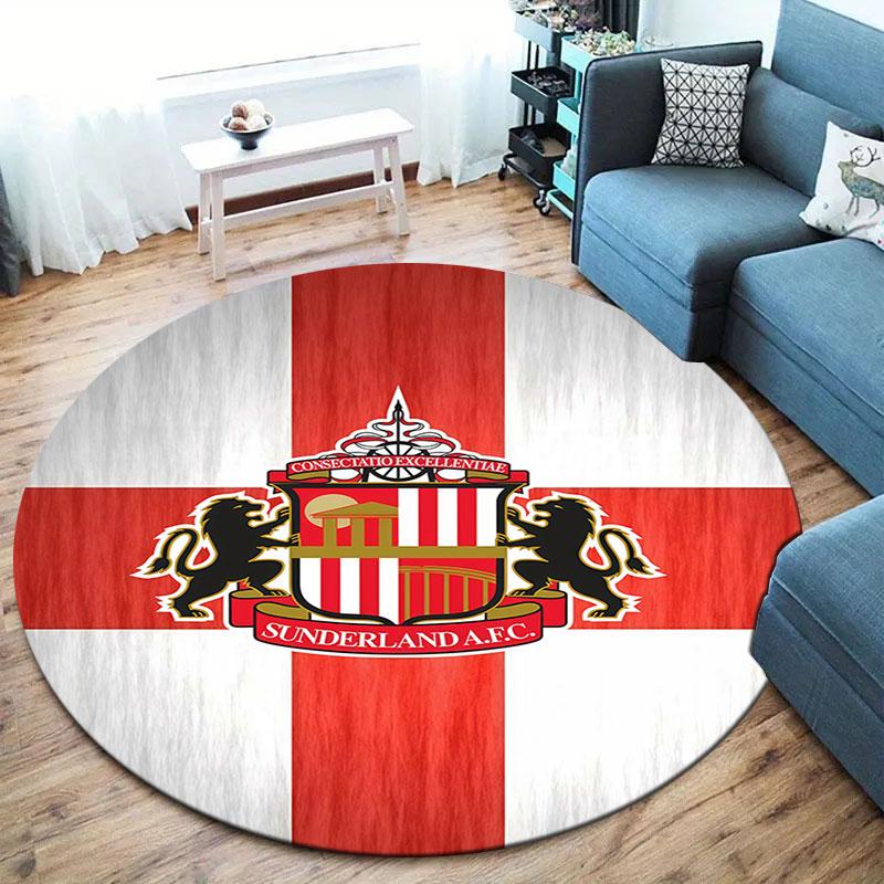 Sunderland A.F Round Area Rug,Carpet Rug for Living Room Bedroom Sofa Playroom Decor,Non-slip Floor Mat