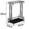 Compact Umbrella Stand with Drip Tray, Multifunctional And Metal Storage for Hotel Entrance.