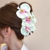 AWAYTR Phalaenopsis Orchid Hair Claw Flower Shark Clip Women Retro Floral Exaggerated Wedding Party Hair Clip Hair Accessories