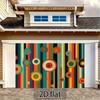 2D Mid-Century Geometric Tapestry for Retro Bedroom & Living Room
