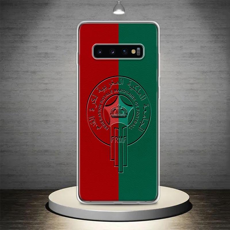 Morocco Flag Phone Case Shell for Samsung Galaxy S22 S23 S24 S25 Ultra S21 FE S20 Plus S10 + S25Edge Soft Pattern Coque Samsung
