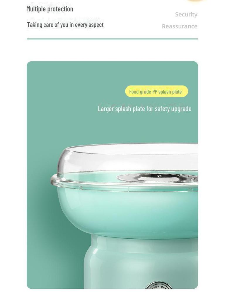 Children's Electric Cotton Candy Maker: Compact, Non-Stall Design for Home and DIY Use. Ideal for Small-Scale and International Connections.