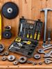 Household Repair Tool Set: Pliers, Hammer, Wrench, Combination Box