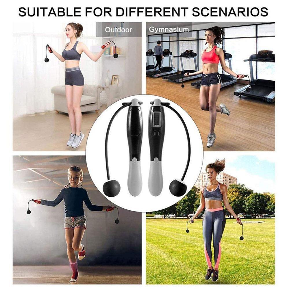 Inhak Intelligent Ropeless Cordless Jump Rope Electronic Skipping Rope Skipping Rope Counter Jumping Rope