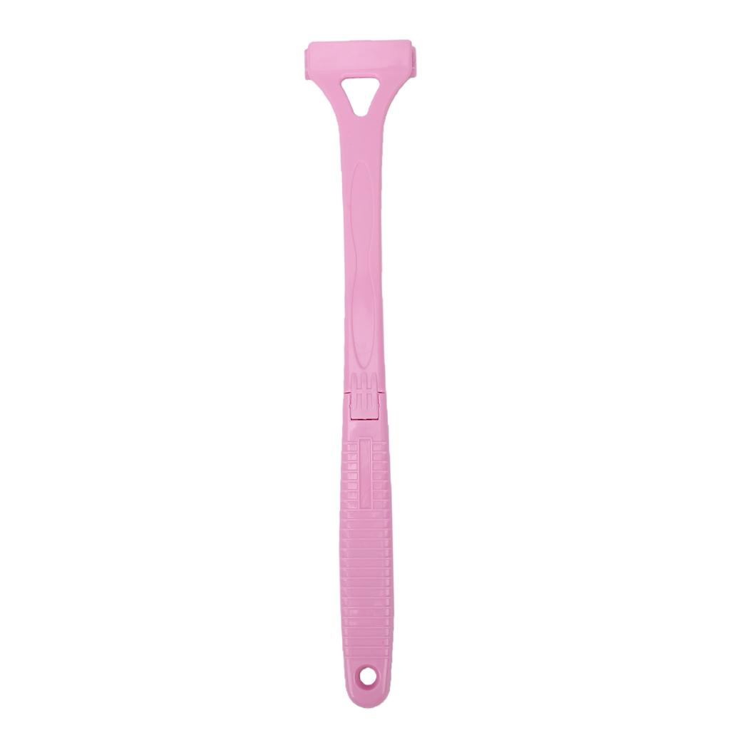 Rückenhaar-Trimmer Manuelles Rasieren Ergonomischer Langer Griff Rückenhaar-Entferner mit 8 Trimmerköpfen für Männer Rosa