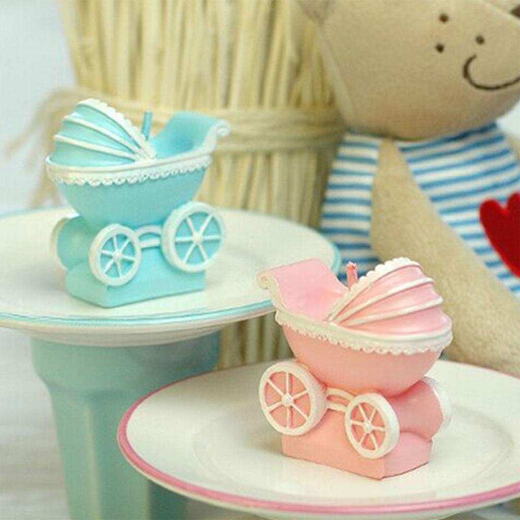 Exquisite Baby Stroller Shape Soap Making Supplies Cake Decorating Tools Silicone Mold Household Candle Molds Craft Tool