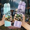 1PC Little Offroader Monster Truck Print 750ml Color Plastic Sports Water Bottle Leakproof Flip Straw Lid Suitable for Sports Office Home Use