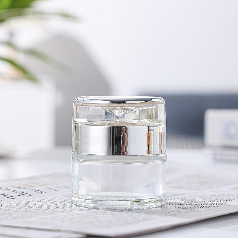 Transparente Glas-Hautpflege-Flaschen-Set: Augencreme, Gesichtscreme, Lotion Spender, Toner Sprühflasche