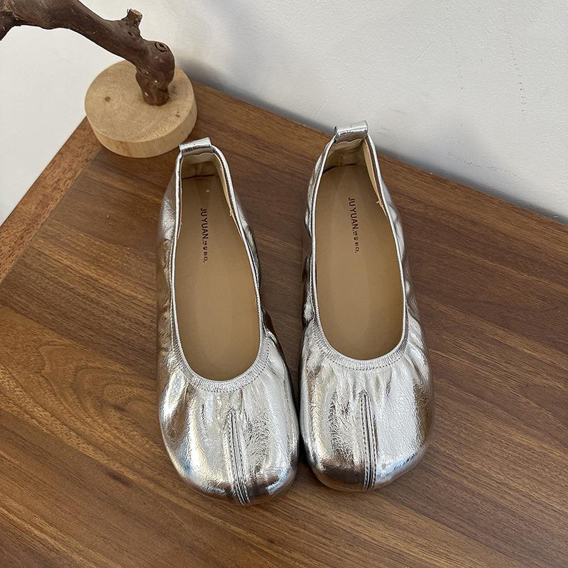 

Spring Autumn New Large Women s Shoes Leather Soft Soled Loafers Antislip Comfort Flat Casual Ladies Singles Shoes Mujer 40 бежевый