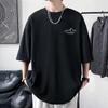 Men's Cotton T-shirt Front Back Print Half Sleeve T-shirt Men's Cotton Summer Loose Oversized Casual O-neck Male Tees