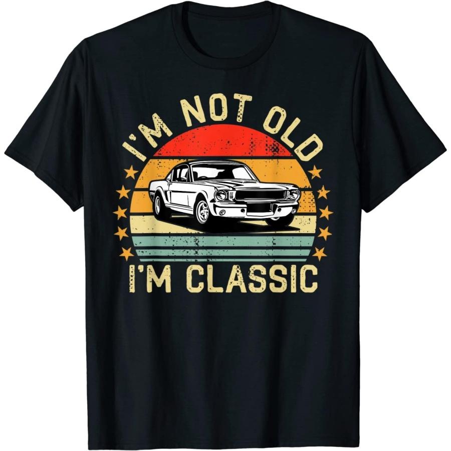 FLYEHI Im Not Old Im Classic Funny Car Graphic Vintage T-Shirt XXXXXL чёрный