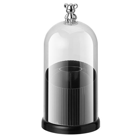 Makeup Brush Storage Bucket Large Capacity 7-Grids Design Dustproof Transparent Cosmetic Storage Box Organizer