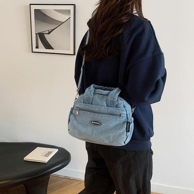 Jeanstasche Damen Umhängetasche Große Kapazität Schultertasche