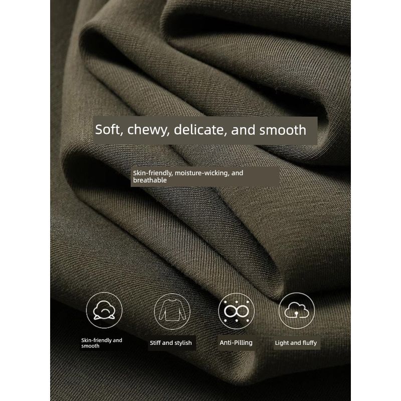 Accessible Luxury Air Cotton Sweatshirt Men 2024 New Spring and Autumn round Neck Pullover Export Men's Shoulder Casual Outwear