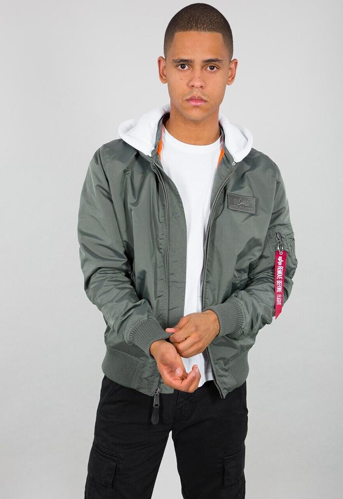 Демисезонная куртка Alpha Industries MA-1 TT Hood (196108) vintage green (196108-432)