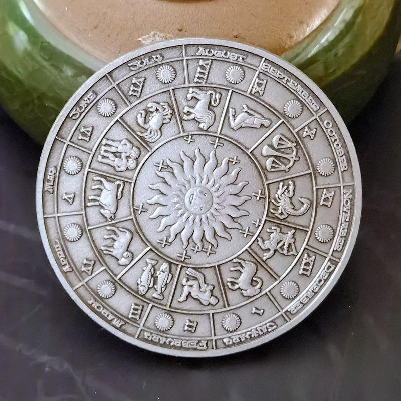 Commemorative medals, color printed commemorative coins, twelve zodiac metal commemorative coins, virtual currency commemorative coins, Christmas gift