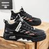 Mens Board Shoes 2026 New High Top Mesh Splicing Thick Soled Sneakers Snug Breathe Fashion Street Casual Walking Shoes for Man