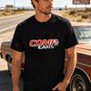 COMP CAMS Red And White Pattern Design Moto New Cotton T-shirt Men Funny Harajuku Summer Short-Sleeve O-neck Tops Tee