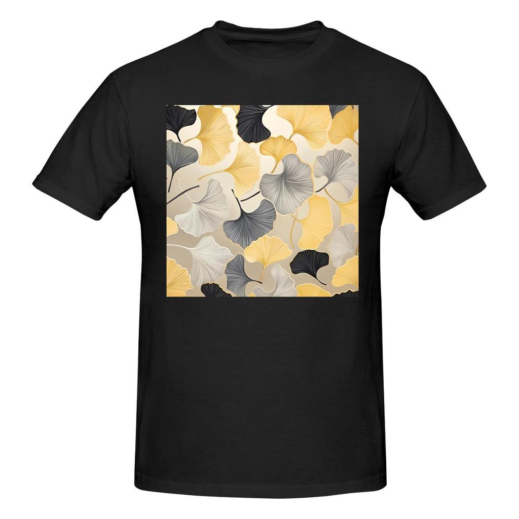 Funny Gold And Beige Ginko Unisexs Printed TShirt Unisex T shirtOwn Design