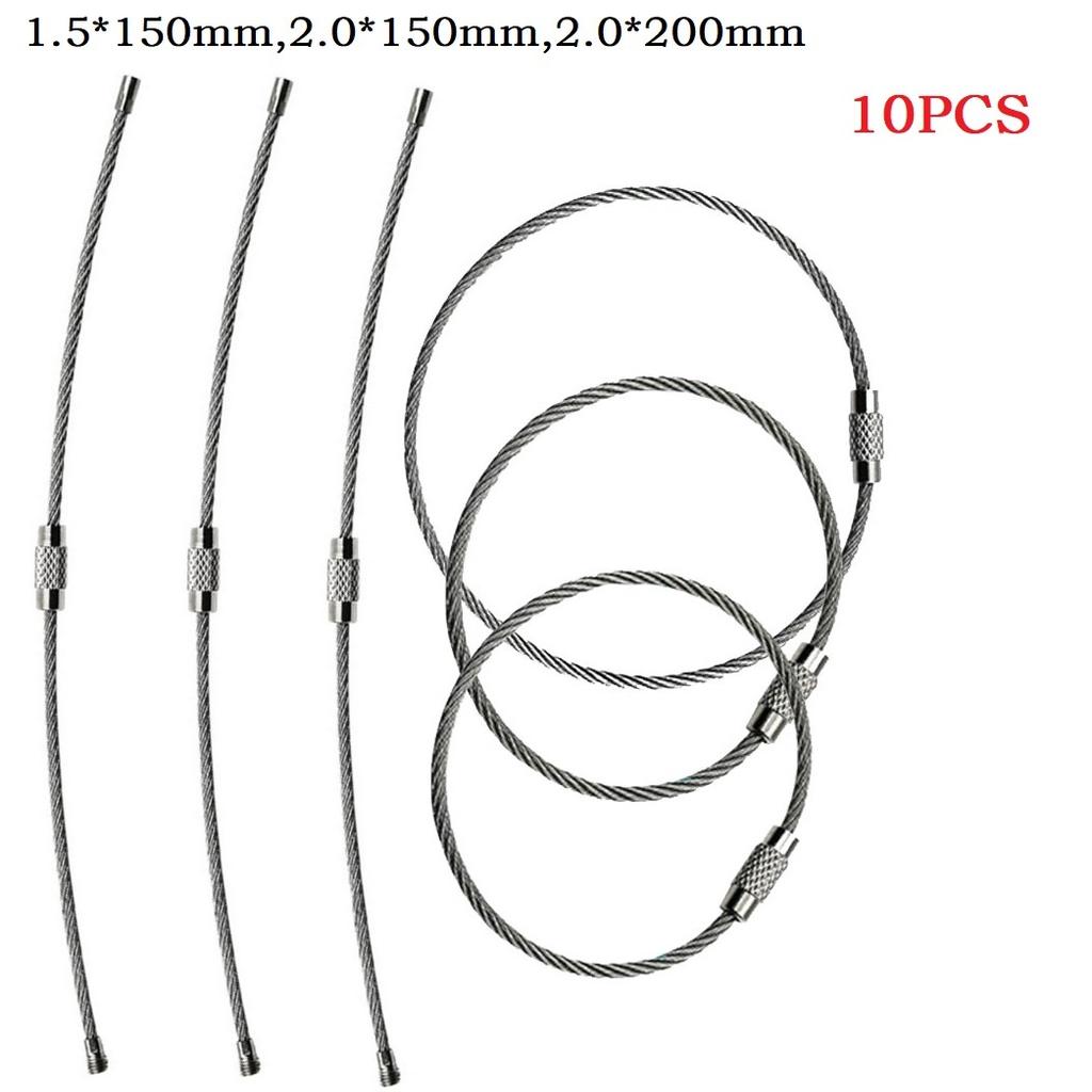 1,5/2 mm Stålvajer 10 st Cirkel Handverktyg Ögla Gadget Bärbar