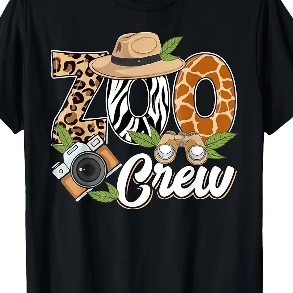 Zoo Crew Safari Wildlife Graphic Tee Unisex Short Sleeve Cotton Tshirt For Men Women S3xl