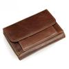 Jiamida Men's RFID-Blocking Genuine Leather Vertical Wallet with Multi-Card Slots and Money Clip