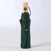 OIMG 10-Rib Three-Fold Sun & Rain Umbrella with Solid Wood Handle