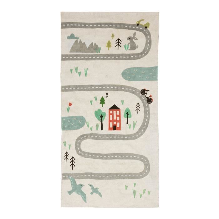Children's Rug Circuit - Multicolor - 60 X 120 Cm - Printed Cotton - Indoor