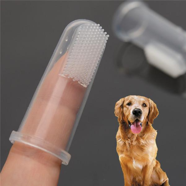 Pet /Baby Silicone Finger Toothbrush Teddy Dog & Cats &Baby Brush Teeth Care Cleaning Reusable Pet Grooming Supplies