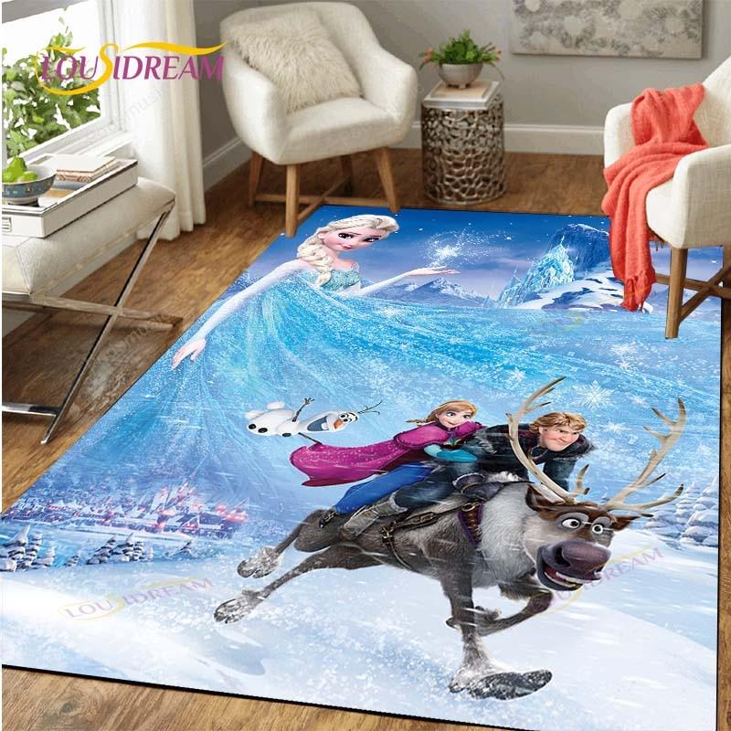 Frozen Carpet Anime Rug Kids Carpets Living Room Tea Table Mats Bedroom Rug Washable Floor Mats Household Area Mat Cute Rug