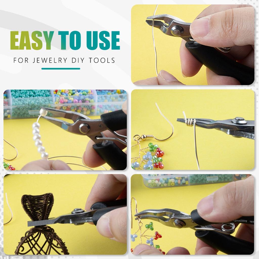 5 Pieces Multifuntional Jewelry Tool Set Jewelry Pliers Set Round Nose Pliers for Professional Crafting and Repairs