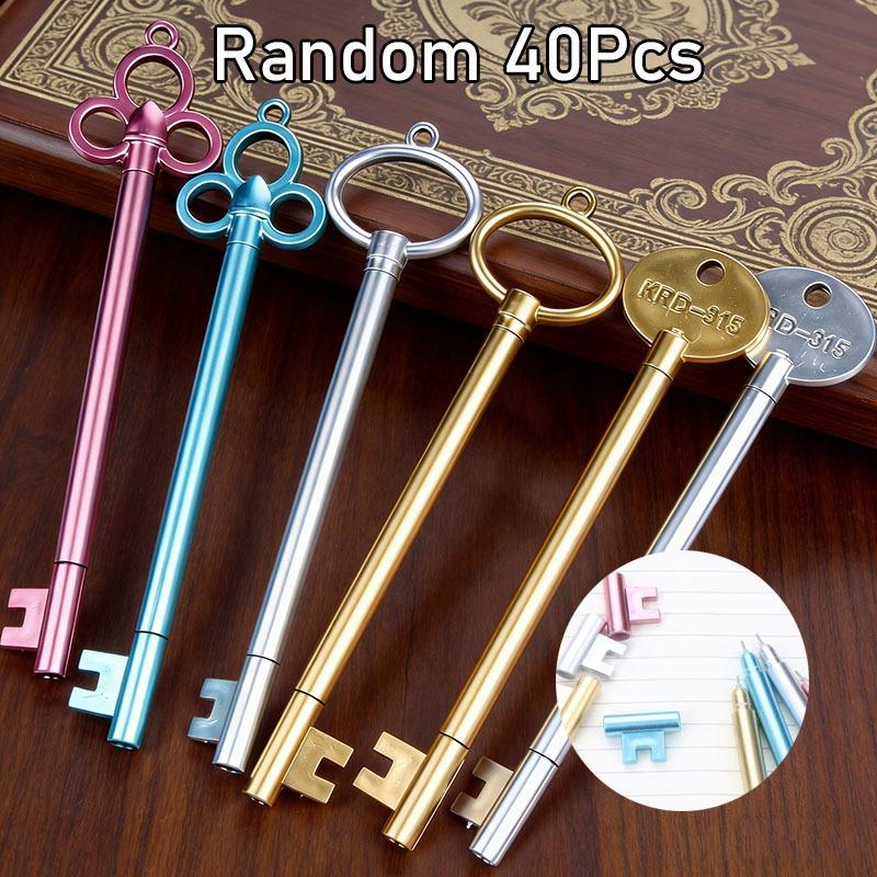 

6Pcs Vintage Key Shape Neutral Pen 0.5mm Fine Point Smooth Flow Office Supplies Stationery Gift Perfect for Students Random style 6Pcs