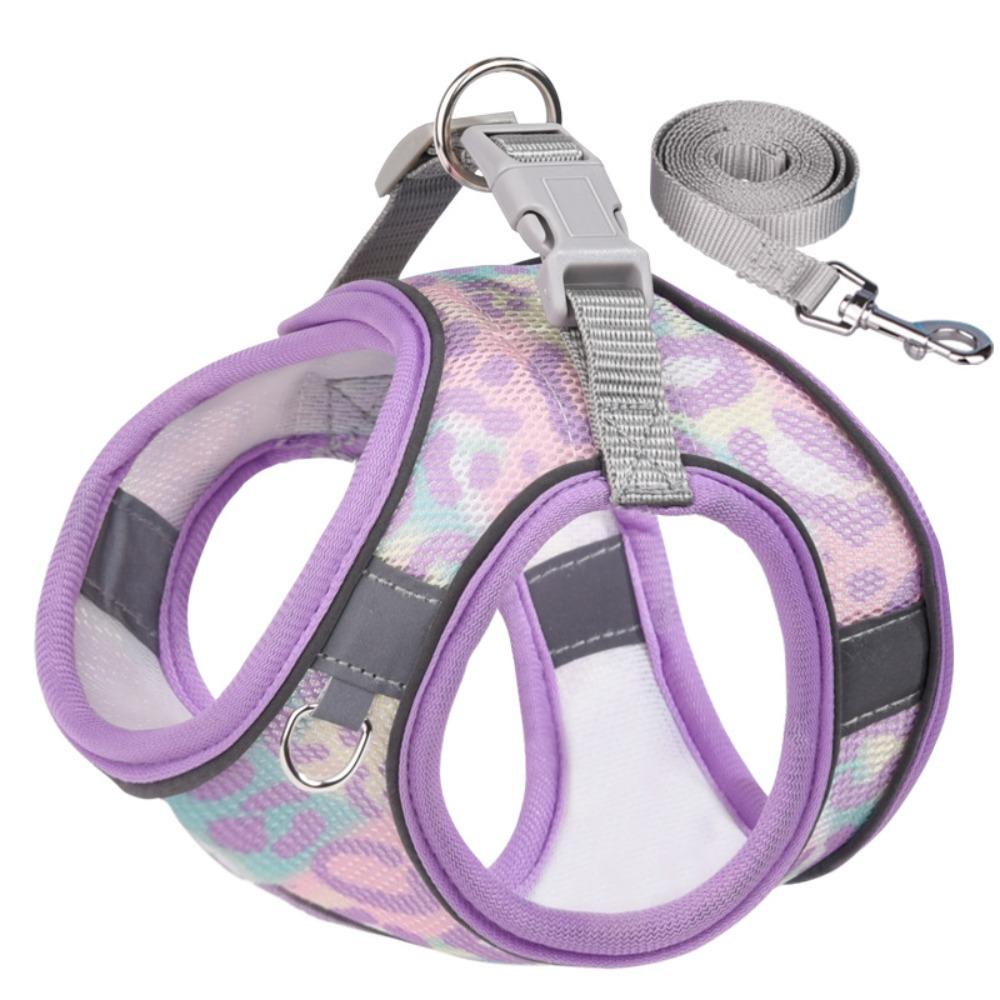 Reflective Pet Vest Style Harness Breathable Pet Chest Strap Dog Harness Leash Set  Chihuahua