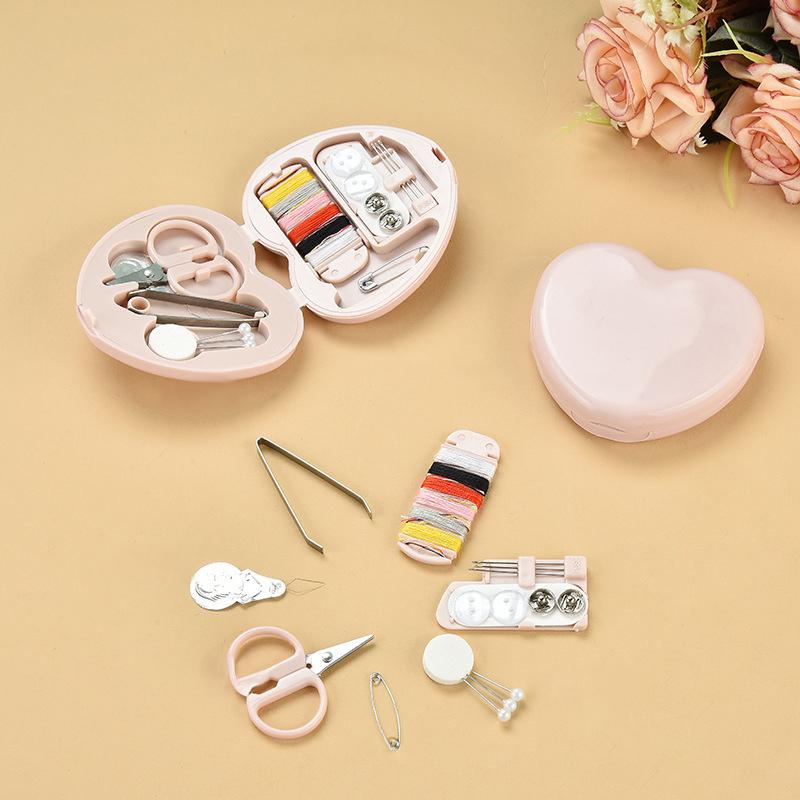Portable Travel Mini Sewing Kit Buttons Pins Storage Boxes Handmade Diy Sewing Tools Scissor Thimble Needle Threads Box Set