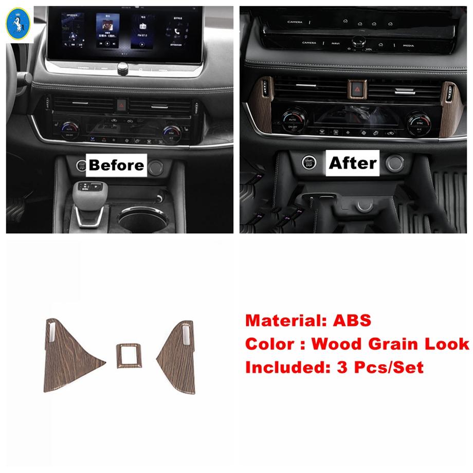 Wood Grain Interior Head Lamps / Cup Holder / Air AC Cover Trim For Nissan X-Trail X Trail / Rogue T33  - 2025 Accessories