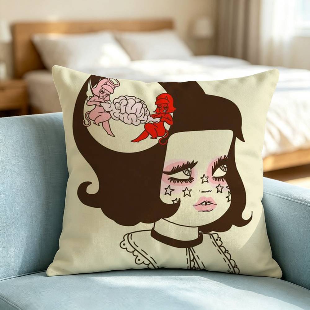 Art Valfre P-Prints-S Pillow Case Square Double-Sided Sofa Cushion Cover Bedroom Bedside Pillow Gift