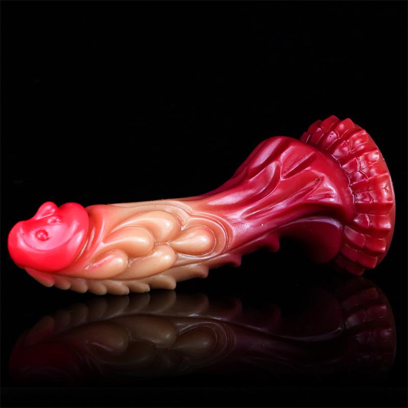 Kirin Jade Liquid Silicone Female Special-shaped Makeup Simulation Gradient Penis Sex Toys