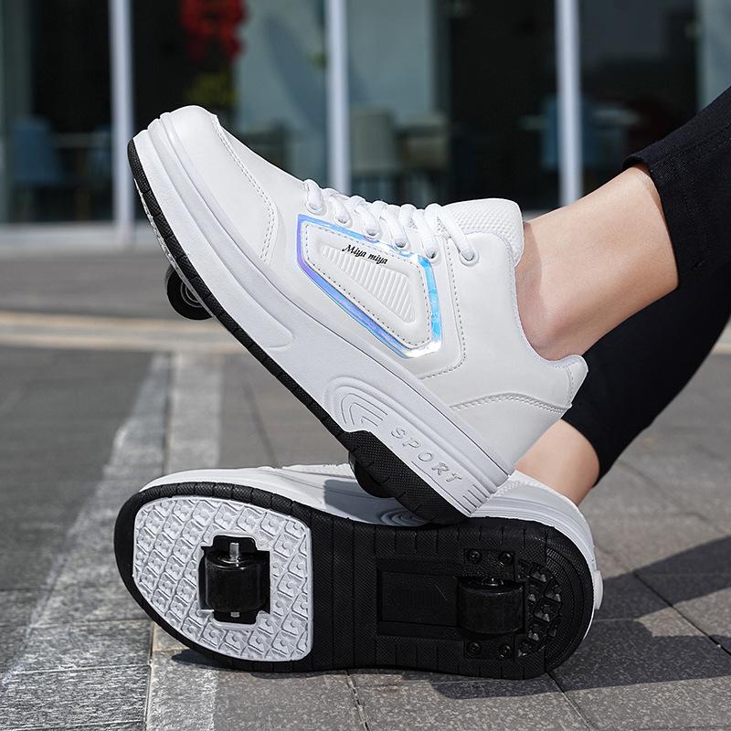 Trendy Kids' Dual-Wheel Roller Shoes - New Detachable Skating Shoes for Boys and Girls